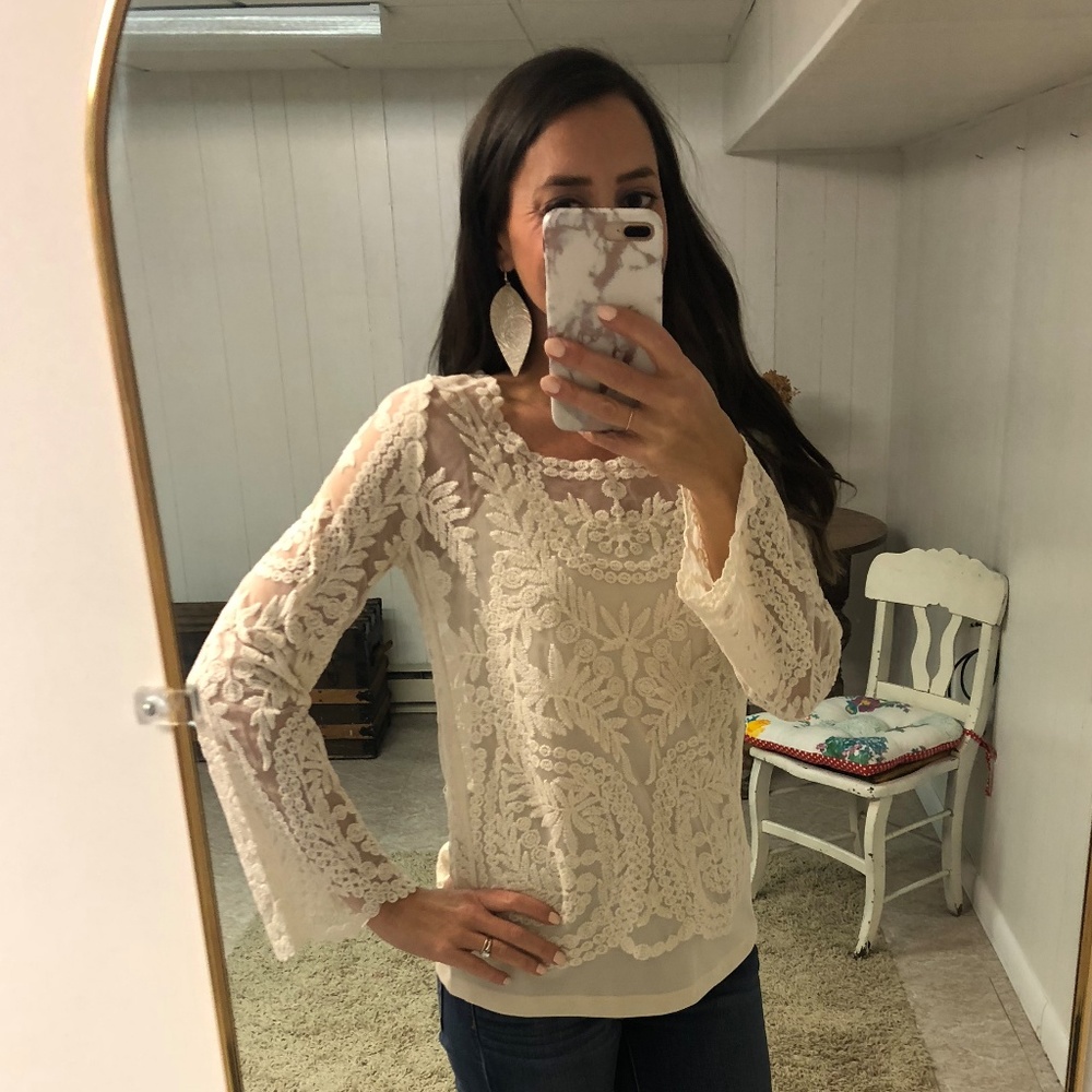Boho Sheer Lace Top